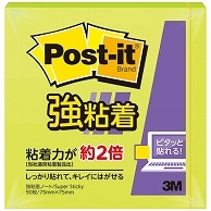 3M ポスト・イット 強粘着ノート 75×75mm アシッドライム 654SS-LI 1冊（ご注文単位1冊）【直送品】