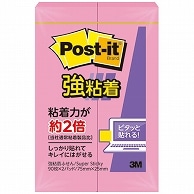 3M ポスト・イット 強粘着ふせん 75×25mm トロピカルピンク 500SS-RO 2冊/袋（ご注文単位1袋）【直送品】