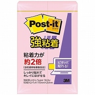 3M ポスト・イット 強粘着ふせん 75×25mm ピンク 500SS-RPP 2冊/袋（ご注文単位1袋）【直送品】