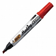 BIC 油性マーカー パーマネントマーカー ECO 2300 赤 PM2300-RED1P 12本/セット（ご注文単位1セット）【直送品】