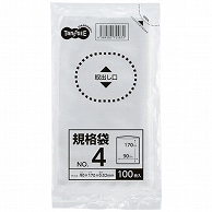 TANOSEE 規格袋 4号 0.02×90×170mm 100枚/袋（ご注文単位1袋）【直送品】