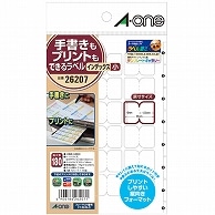 エーワン 手書きもプリントもできるラベル はがきサイズ インデックス 小 18面 25×18mm 26207 10枚/冊（ご注文単位1冊）【直送品】