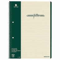 コクヨ フィラーノート(スパイラルとじ) A4 2穴 B罫(マージン罫入) 40枚 ス-15BN 1冊（ご注文単位1冊）【直送品】