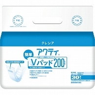 日本製紙クレシア アクティ 紙パンツ用尿とりパッド 簡単Vパッド 200 30枚/袋（ご注文単位1袋）【直送品】