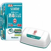 日本製紙クレシア スコッティ 消毒ウェットタオル ボックス 本体 40枚/袋（ご注文単位1袋）【直送品】