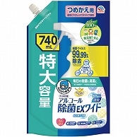 アース製薬 ヘルパータスケ らくハピ アルコール除菌EXワイド つめかえ用 740ml 1本（ご注文単位1本）【直送品】