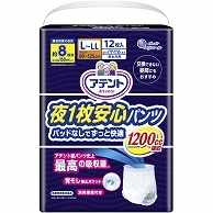 大王製紙 アテント 夜一枚安心パンツ パッドなしでずっと快適 L-LL 12枚/袋（ご注文単位1袋）【直送品】