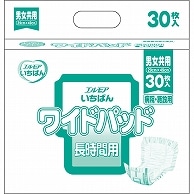 カミ商事 エルモア いちばん ワイドパッド 長時間用 30枚/袋（ご注文単位1袋）【直送品】