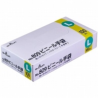 ショーワグローブ No.809 ビニール手袋 パウダーフリー L 半透明 NO809-L 100枚/箱（ご注文単位1箱）【直送品】