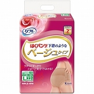 リブドゥコーポレーション リフレ はくパンツ 下着のようなベージュタイプ L 22枚 4個/袋（ご注文単位1袋）【直送品】