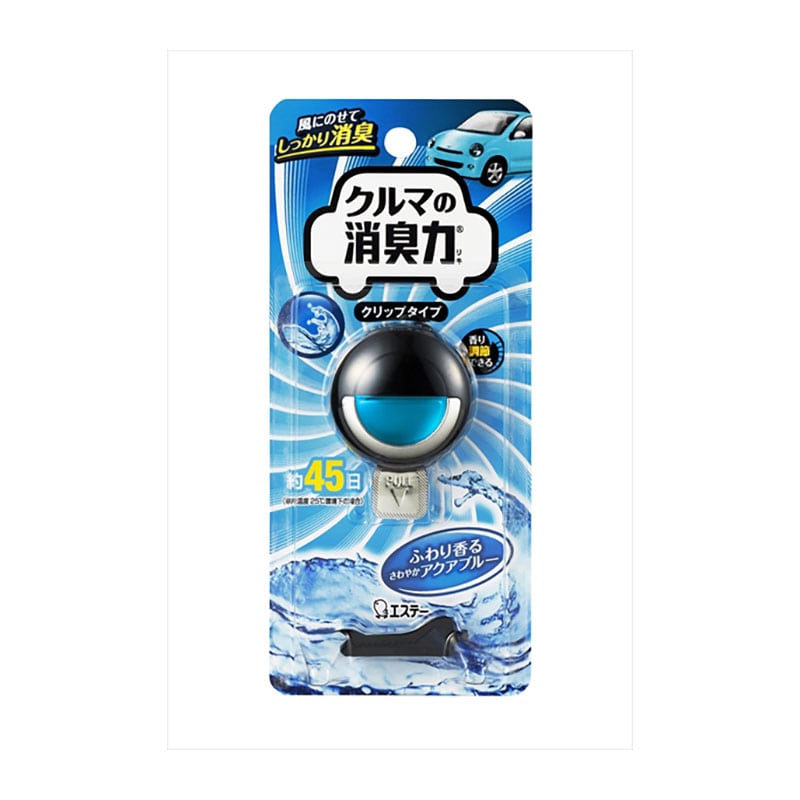 エステー　クルマの消臭力　クリップタイプ　アクアブルー　3ML 1個（ご注文単位1個）【直送品】