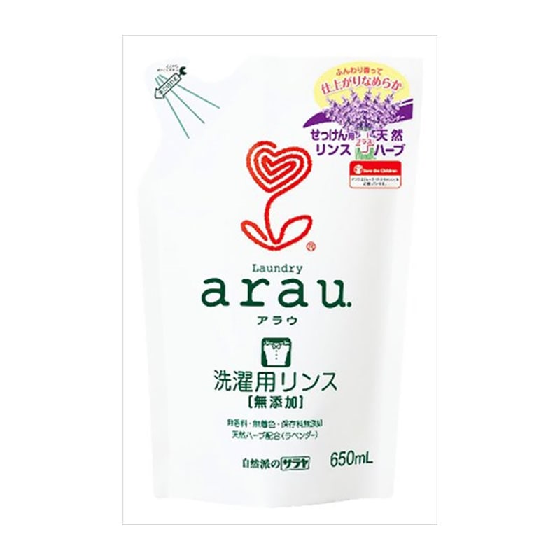 サラヤ　アラウ　洗たく用リンス　仕上剤　詰替用　650ML 1個（ご注文単位1個）【直送品】