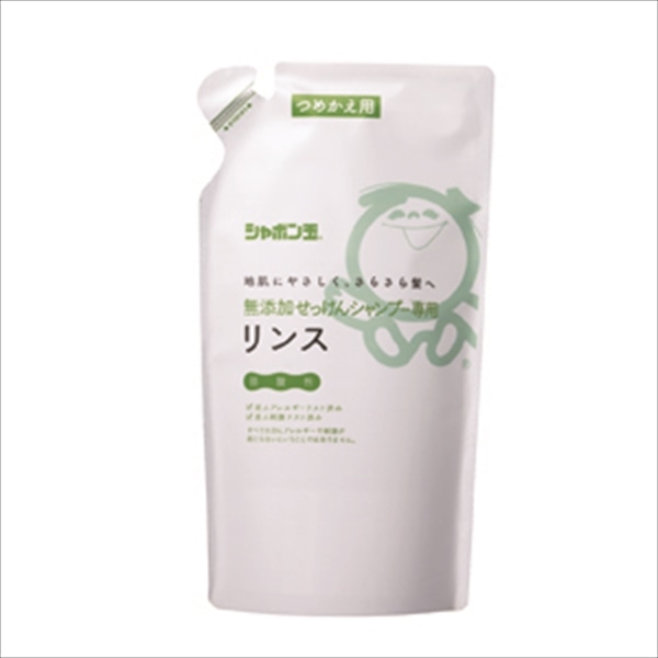 シャボン玉石けん　無添加せっけんシャンプー　専用リンス　つめかえ用　420ML 1個（ご注文単位1個）【直送品】