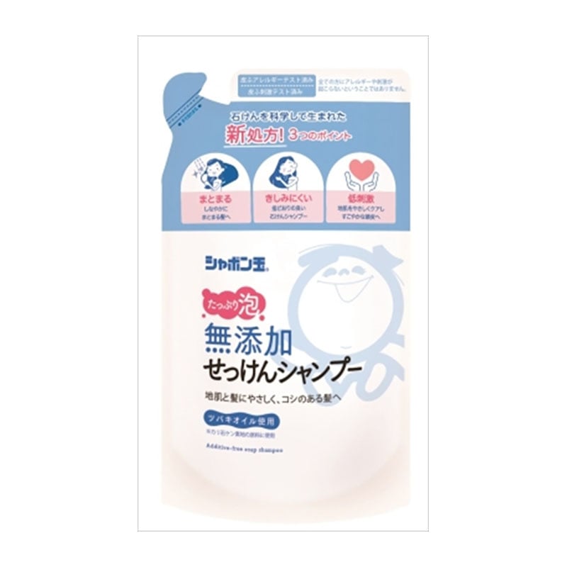 シャボン玉石けん　無添加せっけんシャンプー　泡タイプ　つめかえ用　420ML 1個（ご注文単位1個）【直送品】