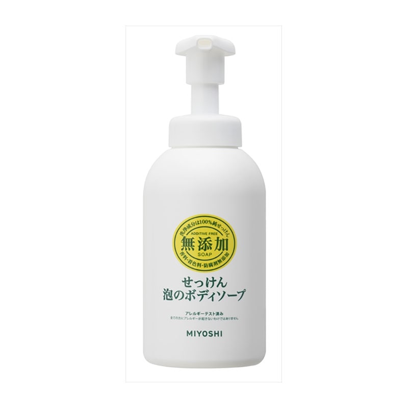 ミヨシ石鹸　無添加せっけん　泡のボディソープ　500ML 1個（ご注文単位1個）【直送品】