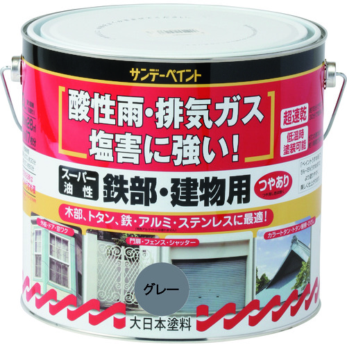 トラスコ中山 サンデーペイント スーパー油性鉄部・建物用 アイボリー 3L 201-9338  (ご注文単位1個) 【直送品】