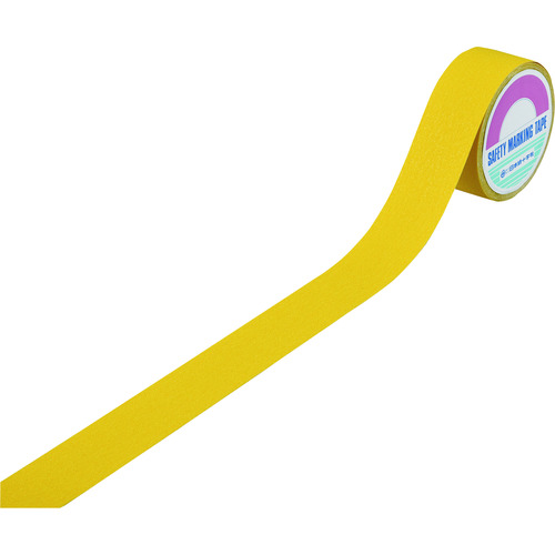 トラスコ中山 緑十字 滑り止めラインテープ 黄 ASS-55Y 50mm幅×5m 塩ビ＋鉱物粒子 屋内外兼用（ご注文単位1巻）【直送品】