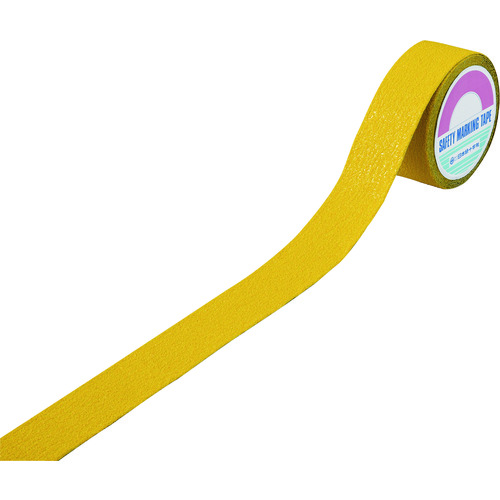 トラスコ中山 緑十字 滑り止めラインテープ(重歩行タイプ) 黄 ASH-55Y 50mm幅×5m アルミ＋鉱物粒子（ご注文単位1巻）【直送品】