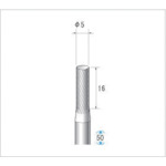 トラスコ中山 ナカニシ 超硬カッター 円筒(シングルカット) 刃径5mm 刃長16mm（ご注文単位1本）【直送品】