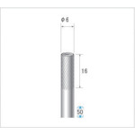 トラスコ中山 ナカニシ 超硬カッター 円筒(シングルカット・エンドカット付)刃径6mm刃長16mm（ご注文単位1本）【直送品】