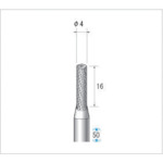 トラスコ中山 ナカニシ 超硬カッター 円筒(ダブルカット・エンドカット付)刃径4mm 刃長16mm（ご注文単位1本）【直送品】