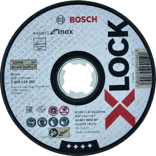 トラスコ中山 ボッシュ X-LOCK切断砥石125x1.6ステンEX（ご注文単位25枚）【直送品】