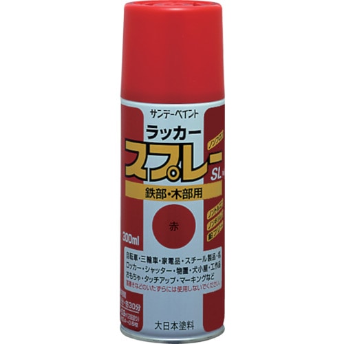 トラスコ中山 サンデーペイント ラッカースプレーSL 300ml NEWレッド（ご注文単位1本）【直送品】