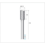 トラスコ中山 ナカニシ ロングシャフト超硬カッタ 刃径9.5mm　476-4200（ご注文単位1本）【直送品】