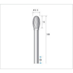 トラスコ中山 ナカニシ ロングシャフト超硬カッター 刃径9.5mm　476-4218（ご注文単位1本）【直送品】