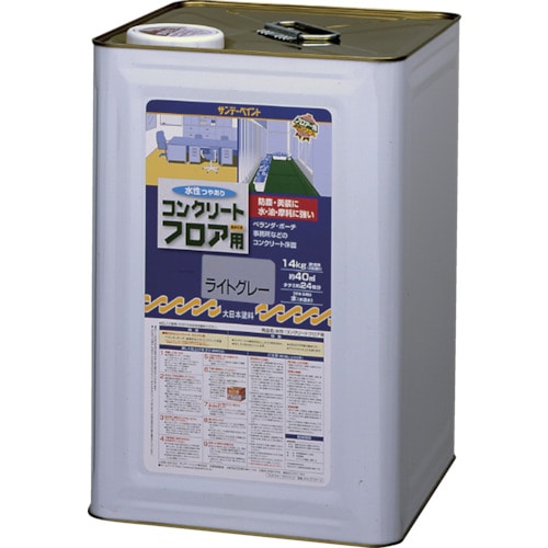 トラスコ中山 サンデーペイント 水性コンクリートフロア用 14kg 緑（ご注文単位1缶）【直送品】