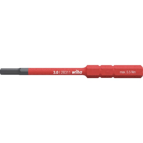 トラスコ中山 wiha 絶縁スリムバリオ 差替式ビット 六角 対辺4.0mm 829-0350  (ご注文単位1本) 【直送品】