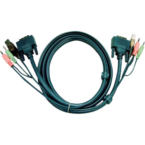 トラスコ中山 ATEN DVI KVMケーブル 1.8m（ご注文単位1本）【直送品】