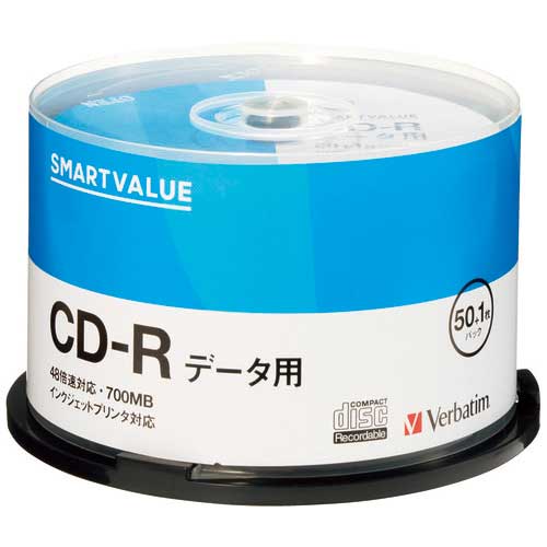 スマートバリュー データ用CD-R 51枚 A901J 1パック（ご注文単位1パック）【直送品】