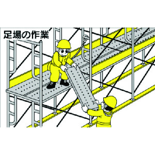 トラスコ中山 ユニット 作業予定マグネット板 足場作業 737-5662  (ご注文単位1枚) 【直送品】