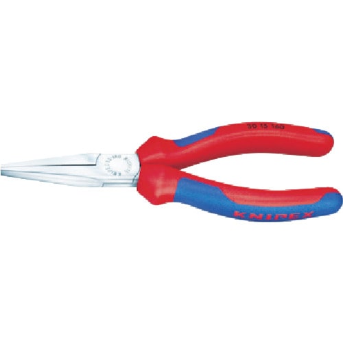 トラスコ中山 KNIPEX 3015-140 ロングノーズプライヤー 全長140mm（ご注文単位1個）【直送品】