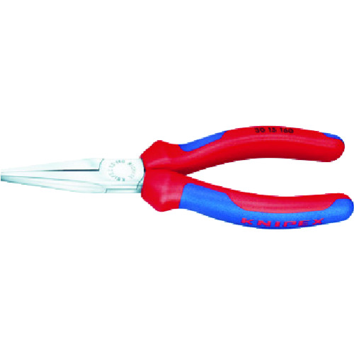 トラスコ中山 KNIPEX 3015-160 ロングノーズプライヤー 全長160mm（ご注文単位1個）【直送品】