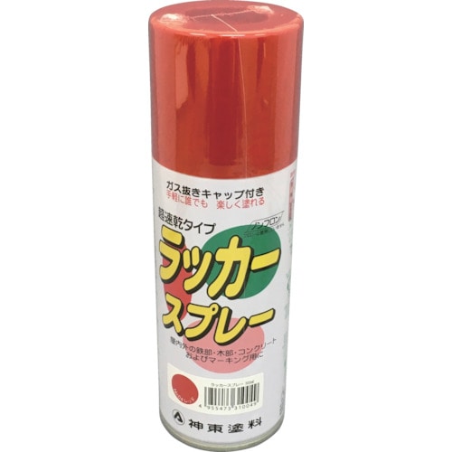 トラスコ中山 シントー ラッカースプレー レッド 300ML 851-1908  (ご注文単位1缶) 【直送品】