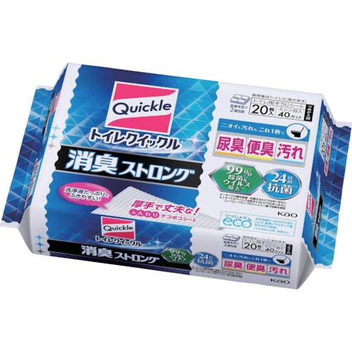 トラスコ中山 Kao トイレクイックル 消臭ストロング つめかえ用 20枚（ご注文単位1パック）【直送品】