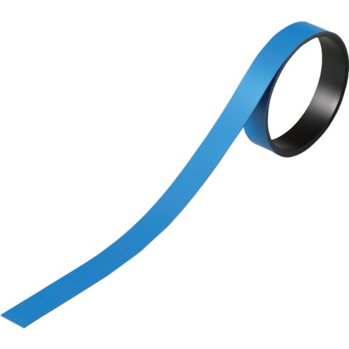 トラスコ中山 緑十字 テープ状カラーマグネット 青 マグネ15B 15mm幅×1m×0.8mm 2本組 107-2509  (ご注文単位1組) 【直送品】