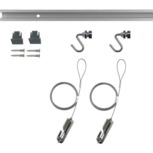 トラスコ中山 福井金属工芸 C-11型ピクチャーレールセット 1.0m シルバー 壁面用 3352-1（ご注文単位1セット）【直送品】