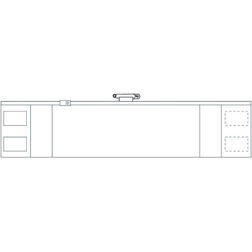 トラスコ中山 ユニット ファスナー付腕章白(差し込み式) 軟質ビニール 90×420mm（ご注文単位1枚）【直送品】