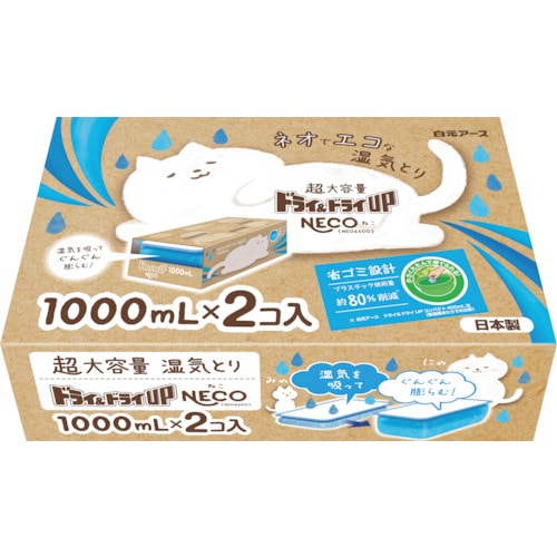 トラスコ中山 白元 ドライ＆ドライUP NECO1000ml（ご注文単位1箱）【直送品】