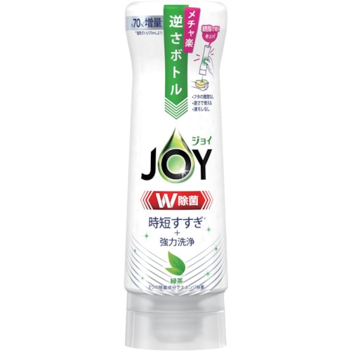 トラスコ中山 P＆G ジョイ W除菌 食器用洗剤 緑茶 逆さボトル 290ml（ご注文単位1個）【直送品】