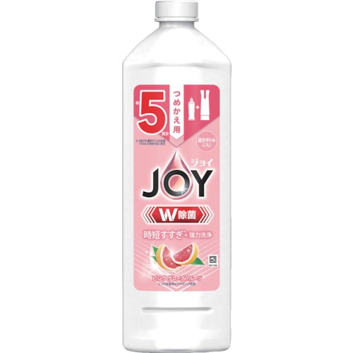 トラスコ中山 P＆G ジョイ W除菌 食器用洗剤 ピンクグレープフルーツ 詰め替え 670ml（ご注文単位1個）【直送品】