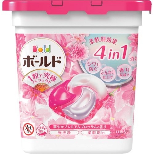 トラスコ中山 P＆G ボールド ジェルボール 4D プレミアムブロッサム 本体 11個（ご注文単位1ケース）【直送品】