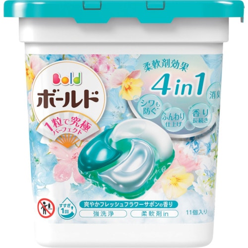 トラスコ中山 P＆G ボールド ジェルボール 4D フレッシュフラワーサボン 本体 11個（ご注文単位1ケース）【直送品】