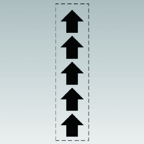 トラスコ中山 ユニット カッティング矢印黒(配管識別シート用) 36X36 5枚組（ご注文単位1組）【直送品】