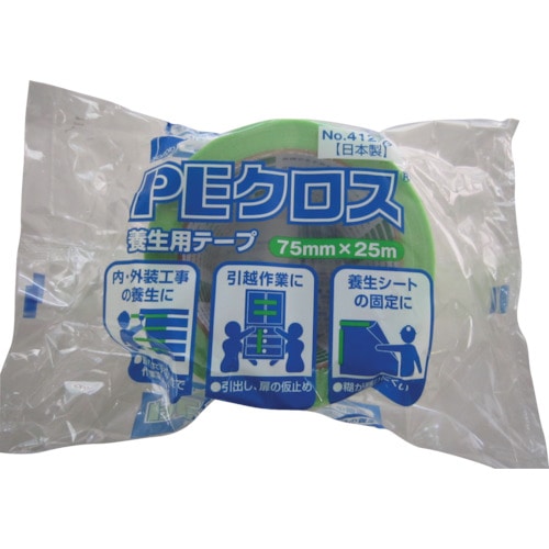 トラスコ中山 オカモト PEクロス養生用#412 75mm LG（ご注文単位1巻）【直送品】