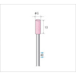 トラスコ中山 ナカニシ 軸付砥石(1Pk(袋)＝10本)粒度#120 ピンク 円筒 外径5mm（ご注文単位1パック）【直送品】