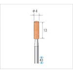 トラスコ中山 ナカニシ 軸付砥石(1Pk(袋)＝10本入)粒度#80 レッド 円筒 外径4mm（ご注文単位1パック）【直送品】